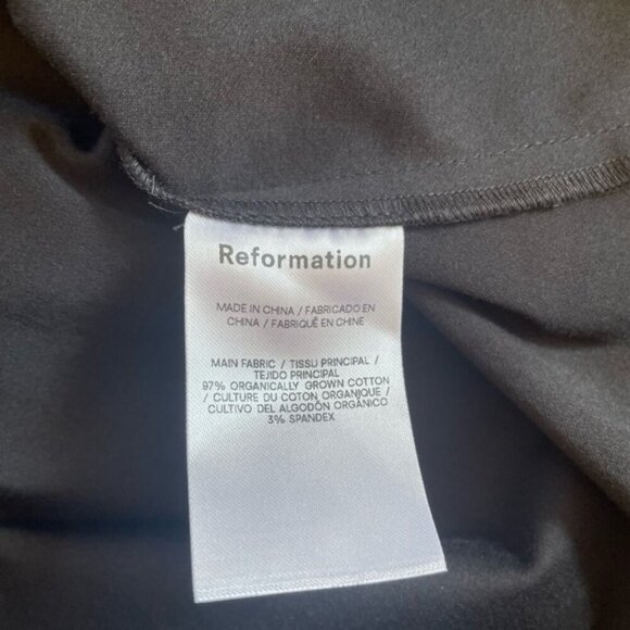 NEW Reformation Lissa Cotton Midi Dress Black Removable Strap | size 4 - Picture 13 of 14